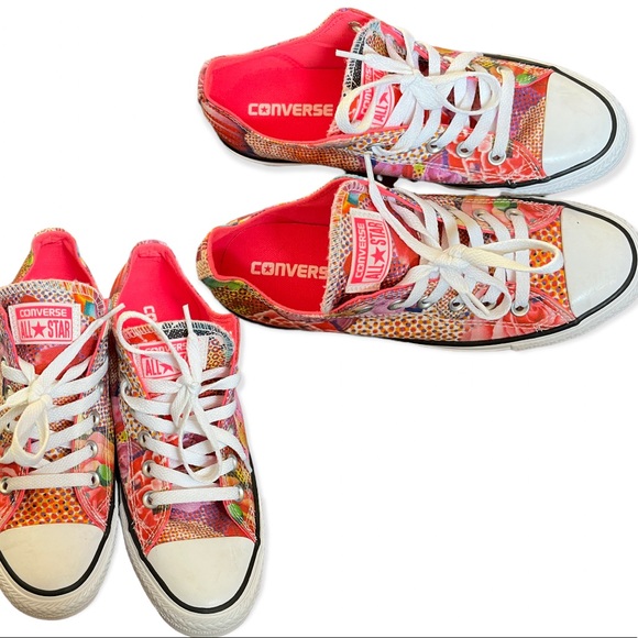 Like new Women's Converse Chuck Taylor All Star Digital pink Floral sneakers - Picture 2 of 5